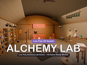 Low Poly Alchemy Lab Scene
