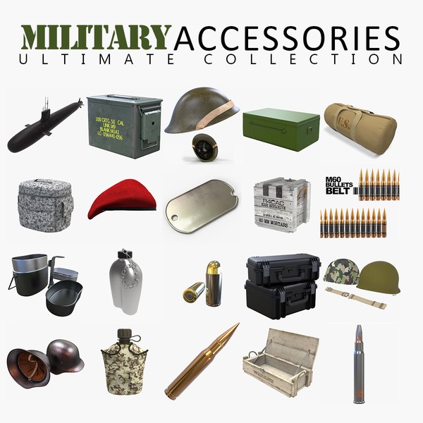 modelo 3d Colección de accesorios militares - TurboSquid 1189783