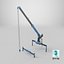 Mobile Crane with Telescopic Boom Raised Upwards 3D model