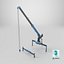 Mobile Crane with Telescopic Boom Raised Upwards 3D model