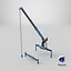Mobile Crane with Telescopic Boom Raised Upwards 3D model