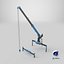 Mobile Crane with Telescopic Boom Raised Upwards 3D model