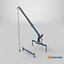 Mobile Crane with Telescopic Boom Raised Upwards 3D model
