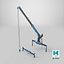 Mobile Crane with Telescopic Boom Raised Upwards 3D model