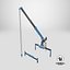 Mobile Crane with Telescopic Boom Raised Upwards 3D model