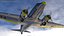 3D Vintage Propeller Aircraft Douglas DC-3 Rigged