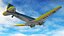 3D Vintage Propeller Aircraft Douglas DC-3 Rigged