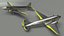 3D Vintage Propeller Aircraft Douglas DC-3 Rigged