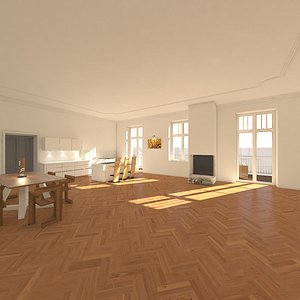 apartment interior settings 3D