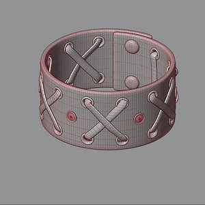 Laced bracelet 3D