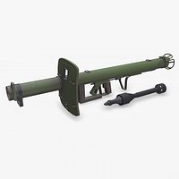 Panzerschreck Anti Tank Rocket Launcher Low-poly PBR
