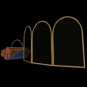 fireplace screen caddy pzfireplcp 3d model