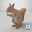 Red Squirrel in a Sitting Pose