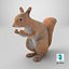 Red Squirrel in a Sitting Pose