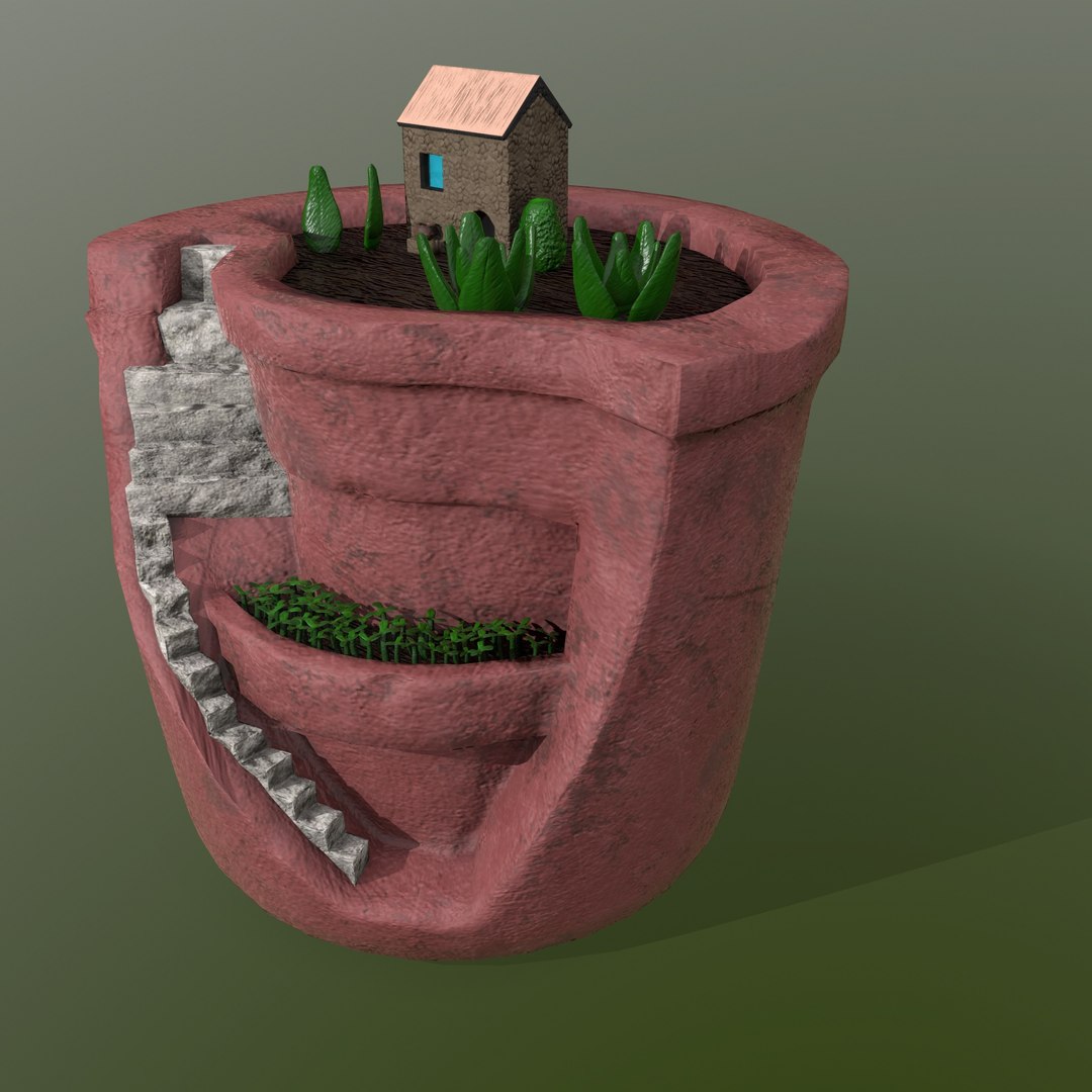 Sculpted Pot Model - TurboSquid 1424272