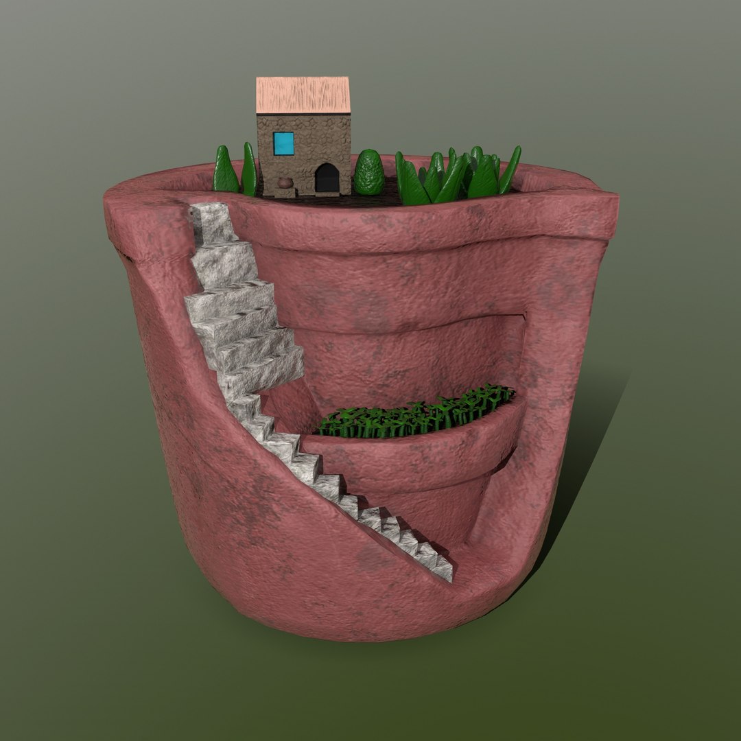 Sculpted Pot Model - TurboSquid 1424272