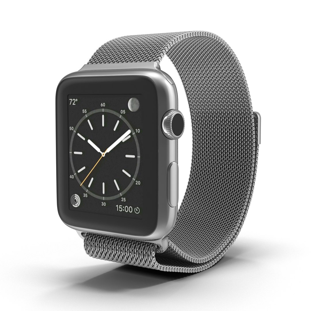 Apple Watch Collection 4 model https://p.turbosquid.com/ts-thumb/T6/dVEBbj/0M403Eyb/applewatchmilaneseloop3dmodel01/jpg/1655322091/1920x1080/fit_q87/6ce0fdefb842e67cc8c381916ca3df9882aca8e2/applewatchmilaneseloop3dmodel01.jpg