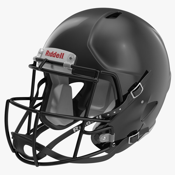 football helmet riddell black 3d 3ds