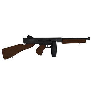 3d thompson submachine gun