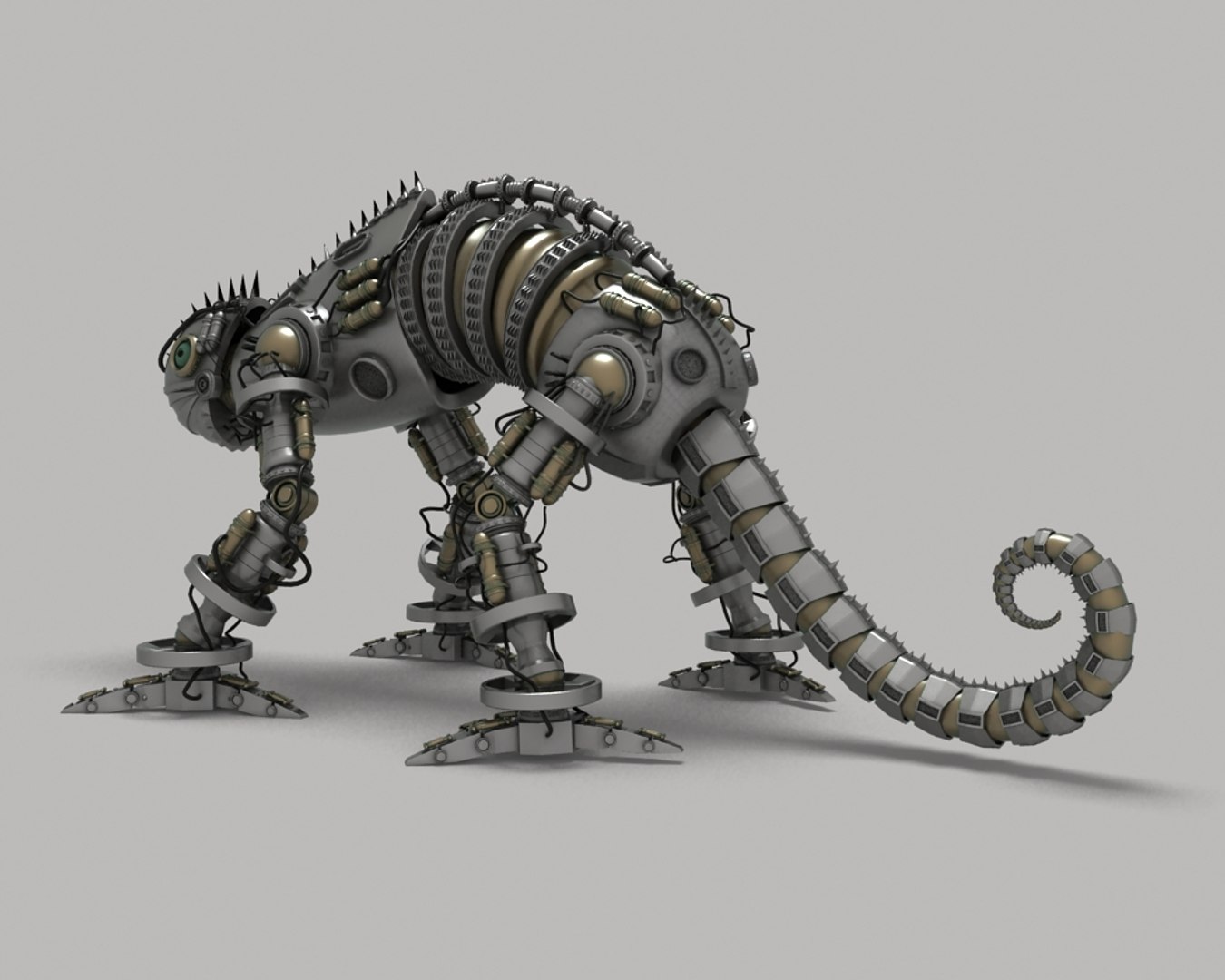 3d Model Mech Lizard