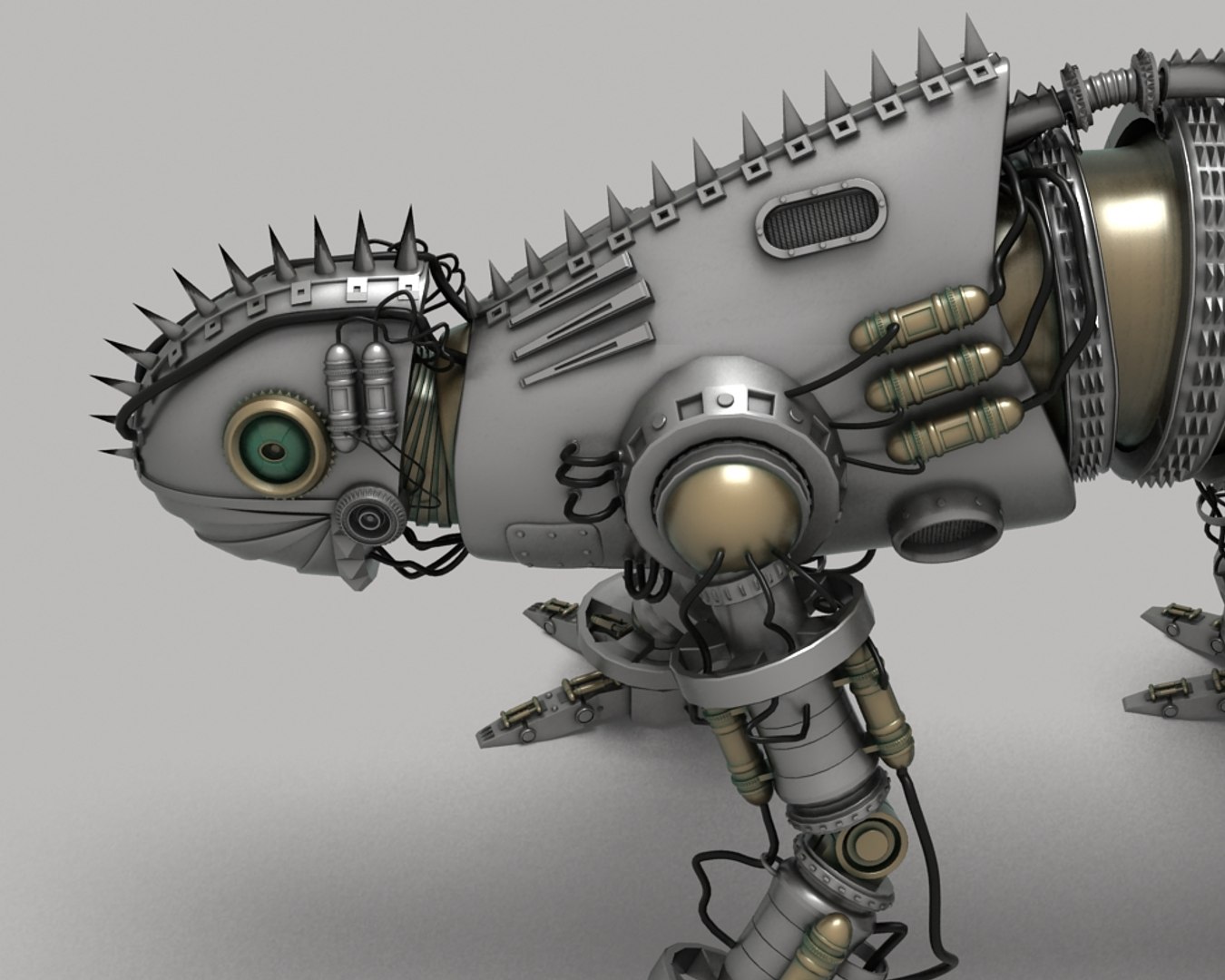 3d Model Mech Lizard