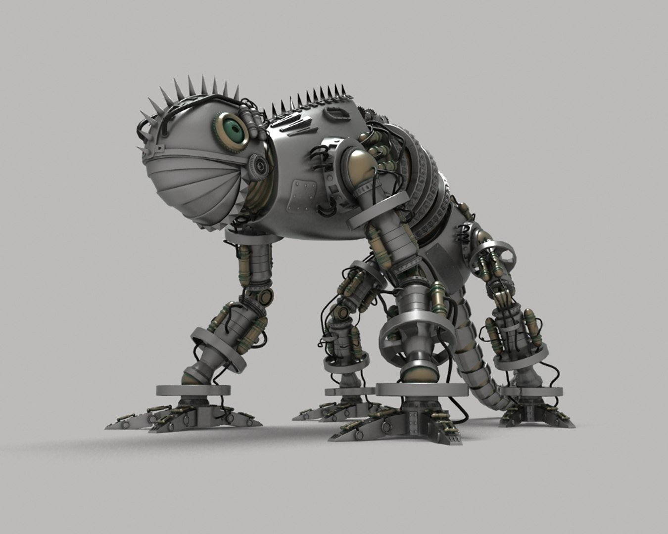 3d Model Mech Lizard