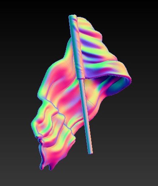 3d model flag