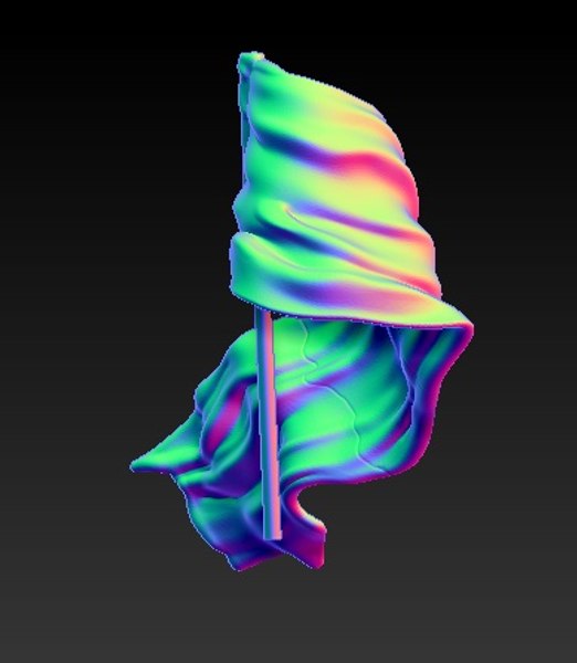 3d model flag