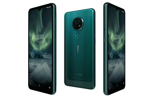Nokia 7 2 Cyan Green Low Poly model
