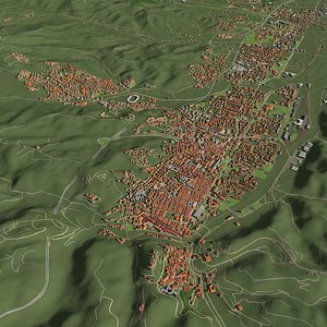 Cosenza Italy - city and urban 3D model