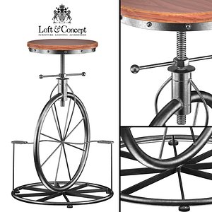lovt bar stool bicycle 3d max