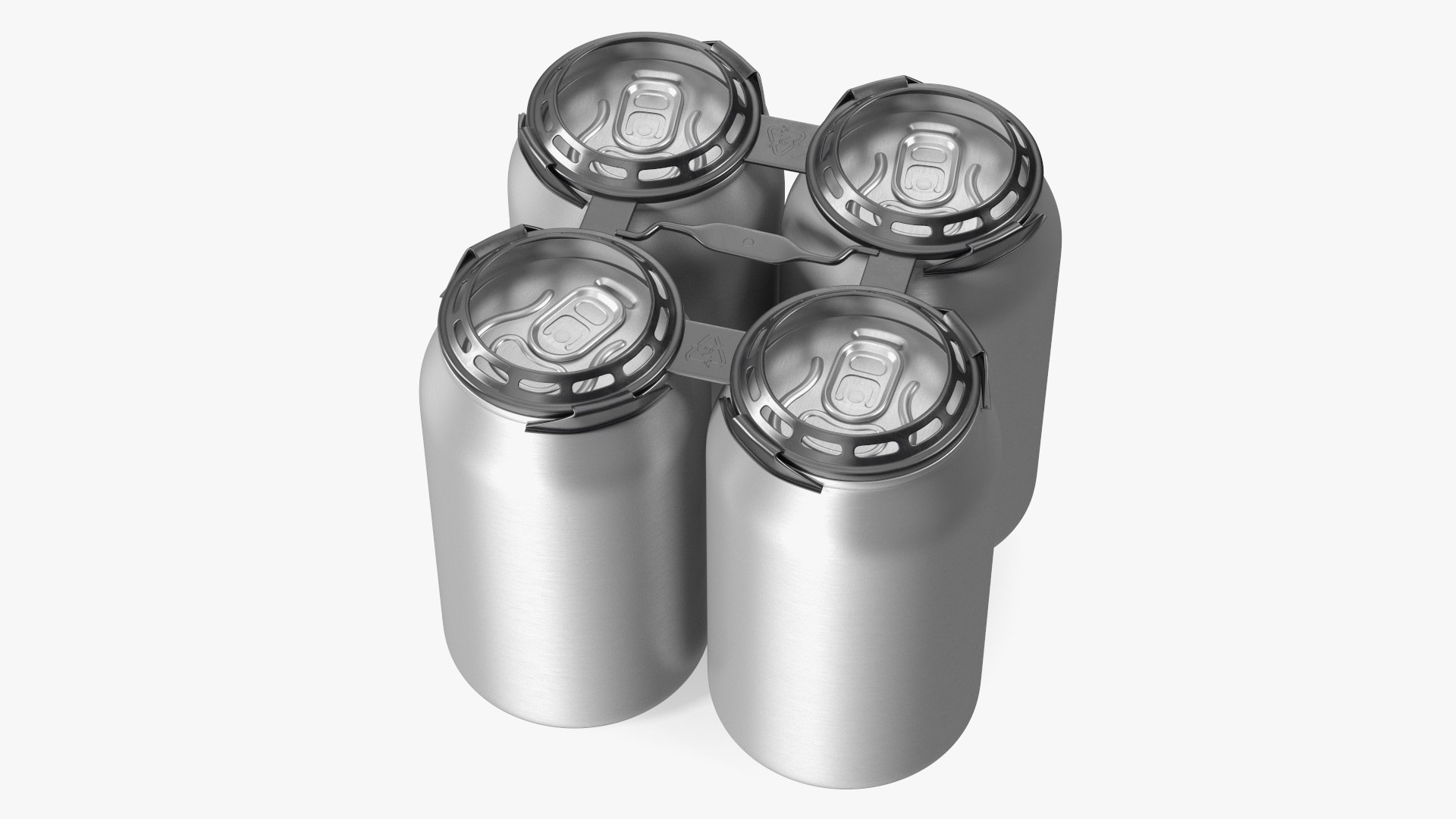 4 Soda Cans Plastic Rings Holder 3D model preview