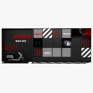 Industrial-style display racks and display props 3D model