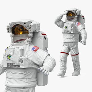 Astronaut Space Suit with Detailed Interior Rigged