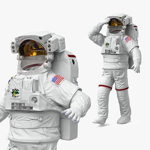Astronaut Space Suit with Detailed Interior Rigged