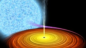 3D model black hole absorbs star