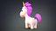 cute cartoon unicorn 3D model