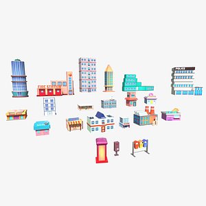 3D City Buildings Models Pack