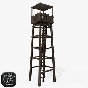 Wooden watch tower