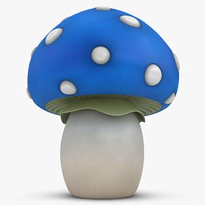 Cartoon Mushroom (Blue)