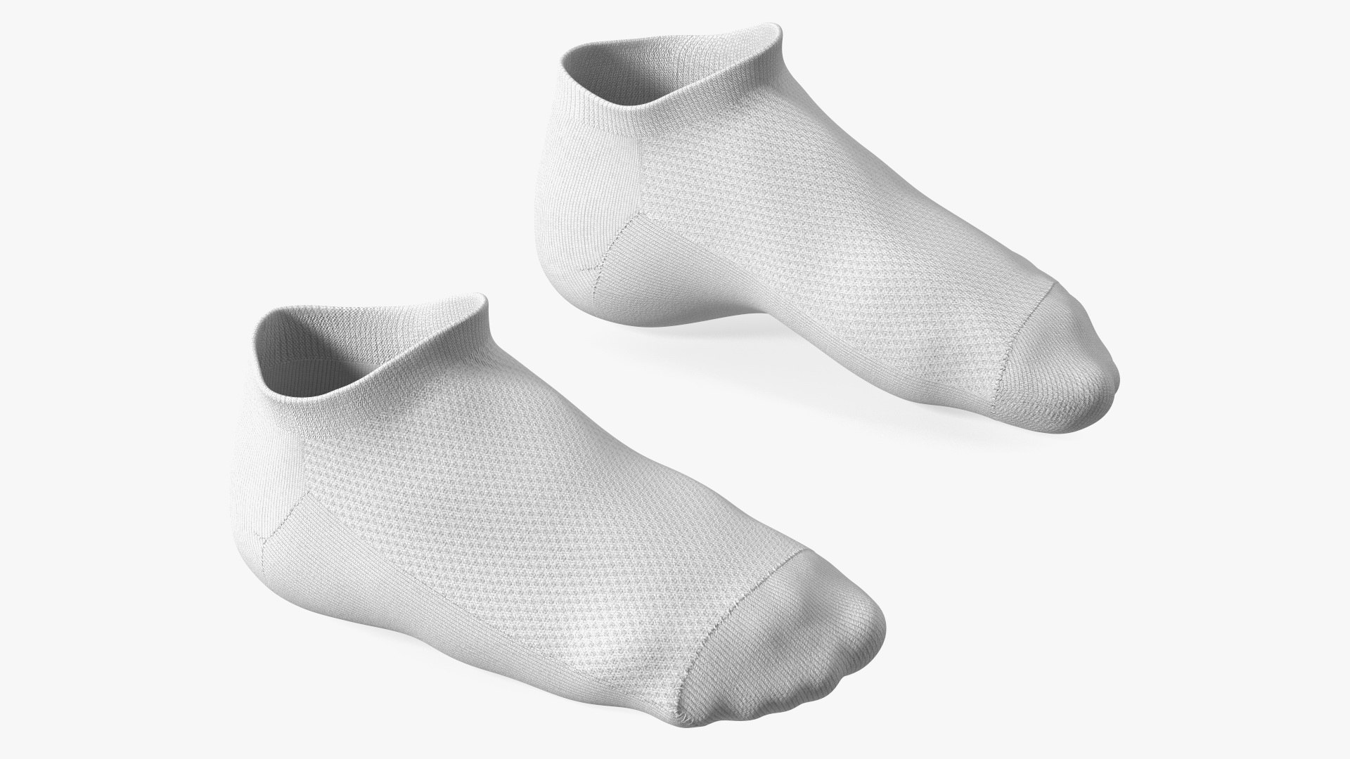 Socks Grey on The Foot Standing 3D model preview