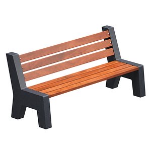 Park bench 3D model