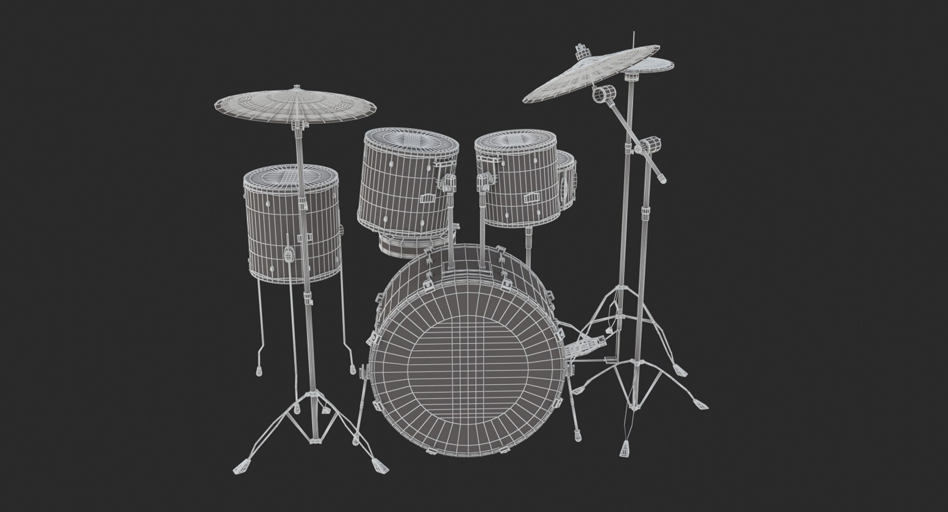 3D Drum Kit - TurboSquid 1320020