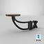 3D model swing-out stool