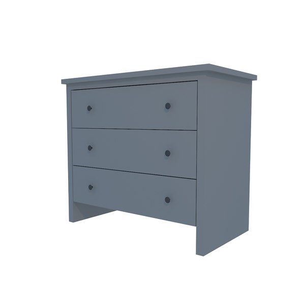 Grey wood dresser 3D - TurboSquid 2000923
