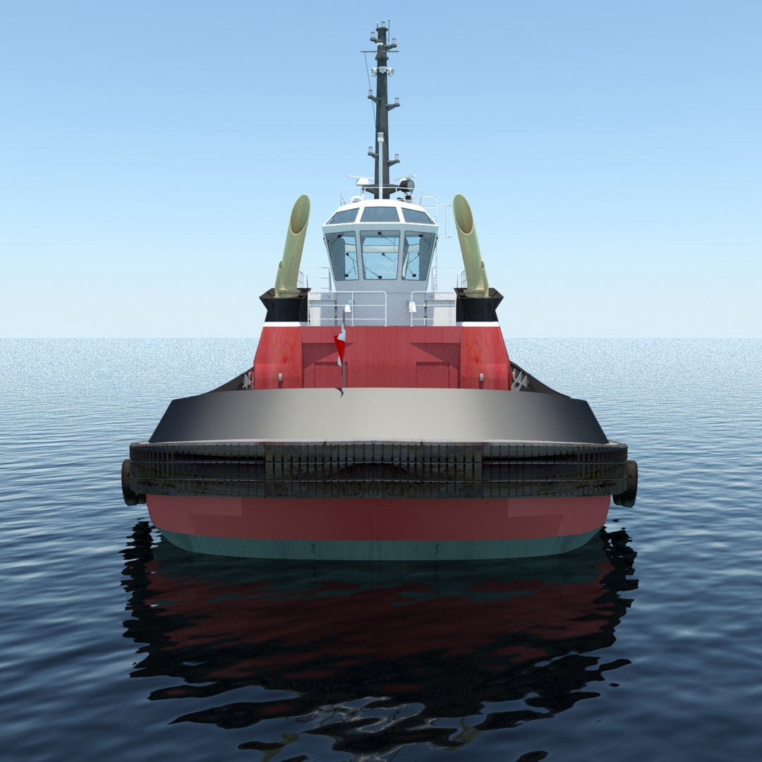 3d model tugboat type z-peller length