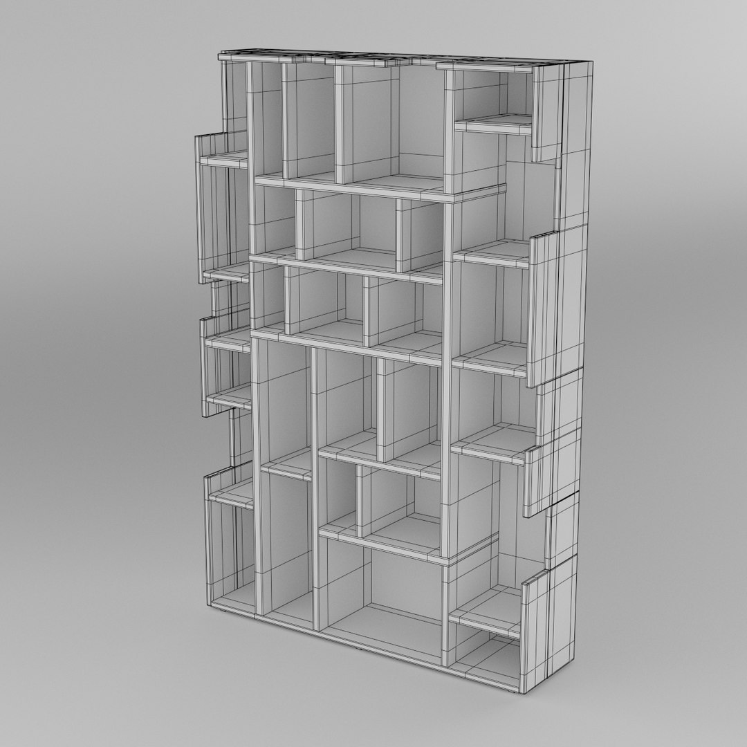 Bookcase Wood 3d Dxf