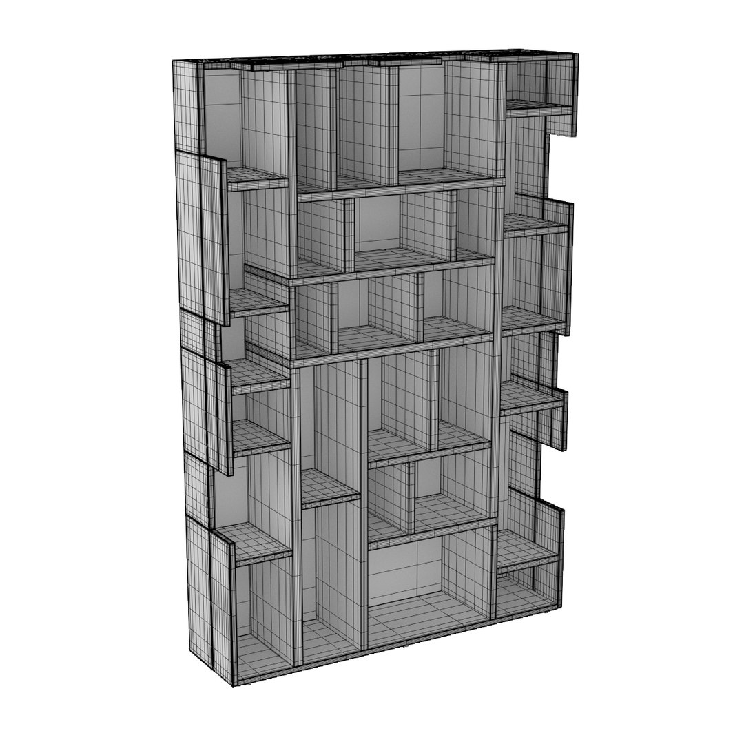 Bookcase Wood 3d Dxf