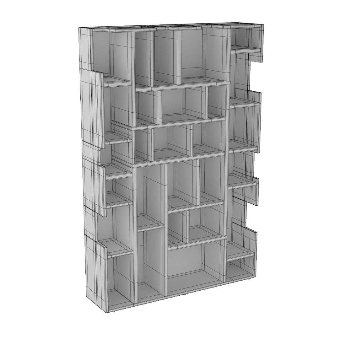 Bookcase Wood 3d Dxf