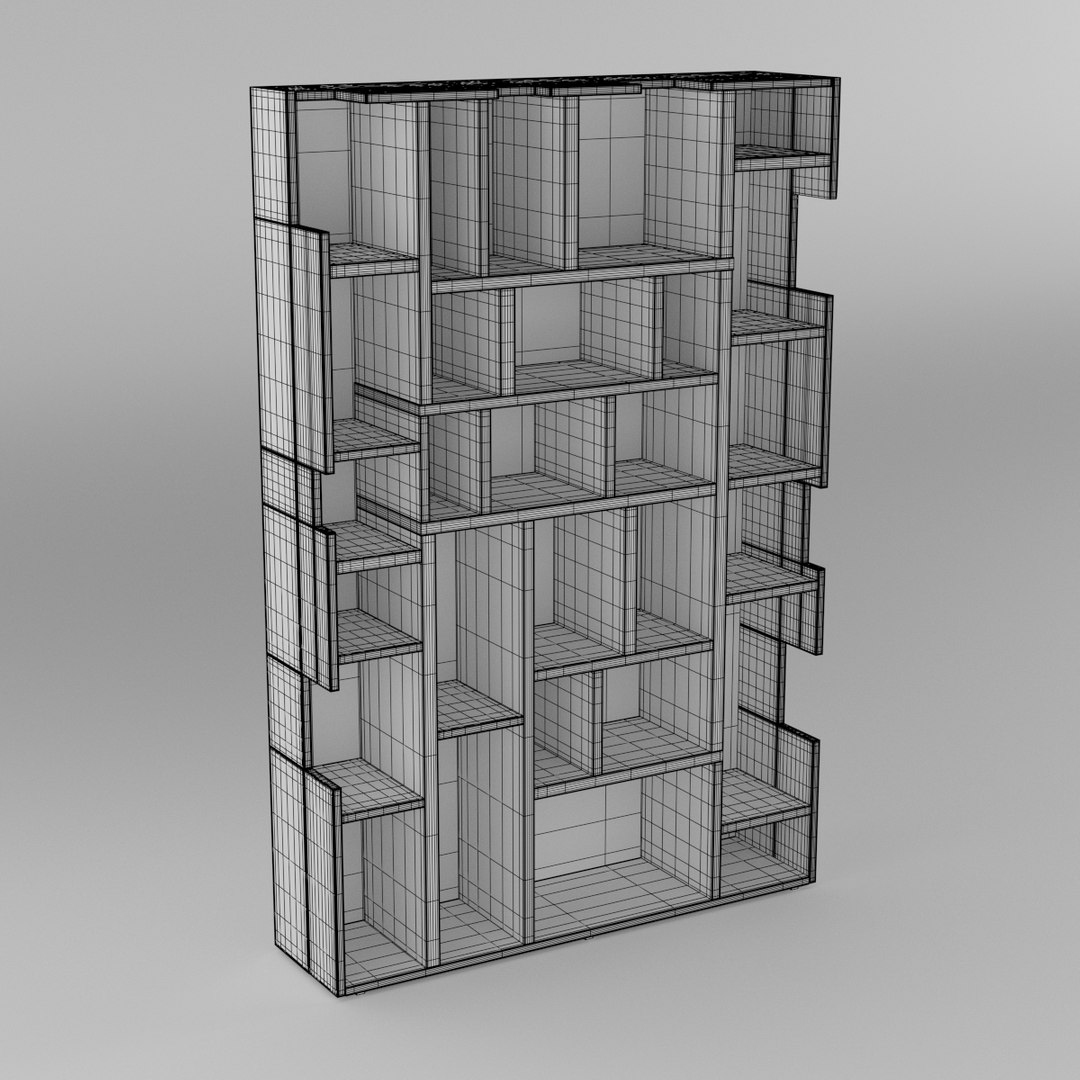 Bookcase Wood 3d Dxf